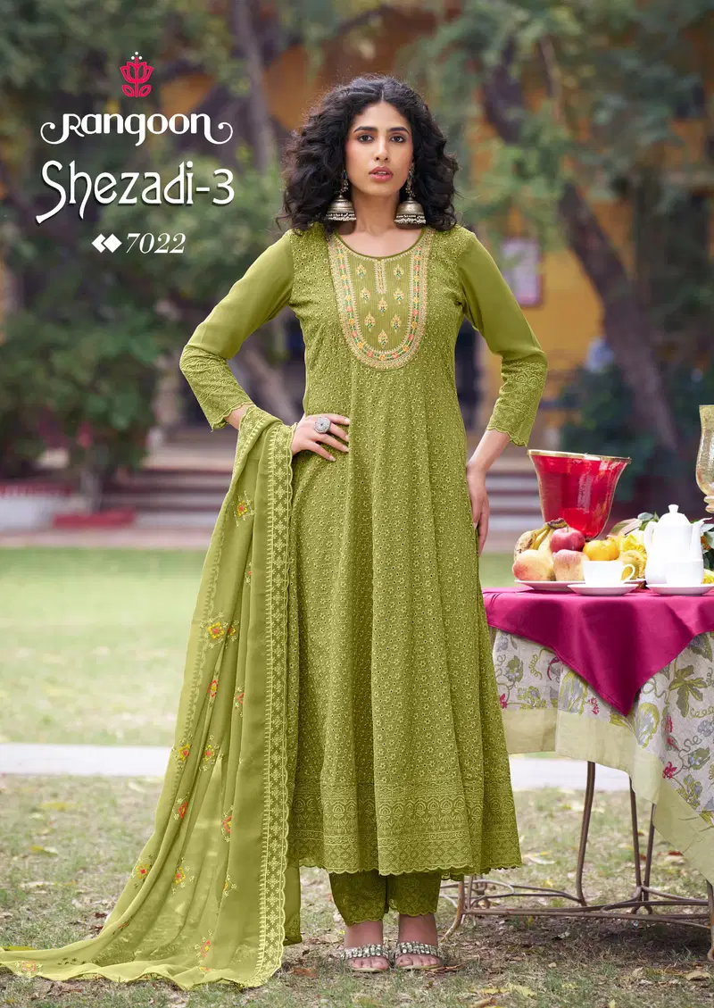 Sehzadi Vol 3 By Rangoon Georgette Readymade Suits Suppliers In India